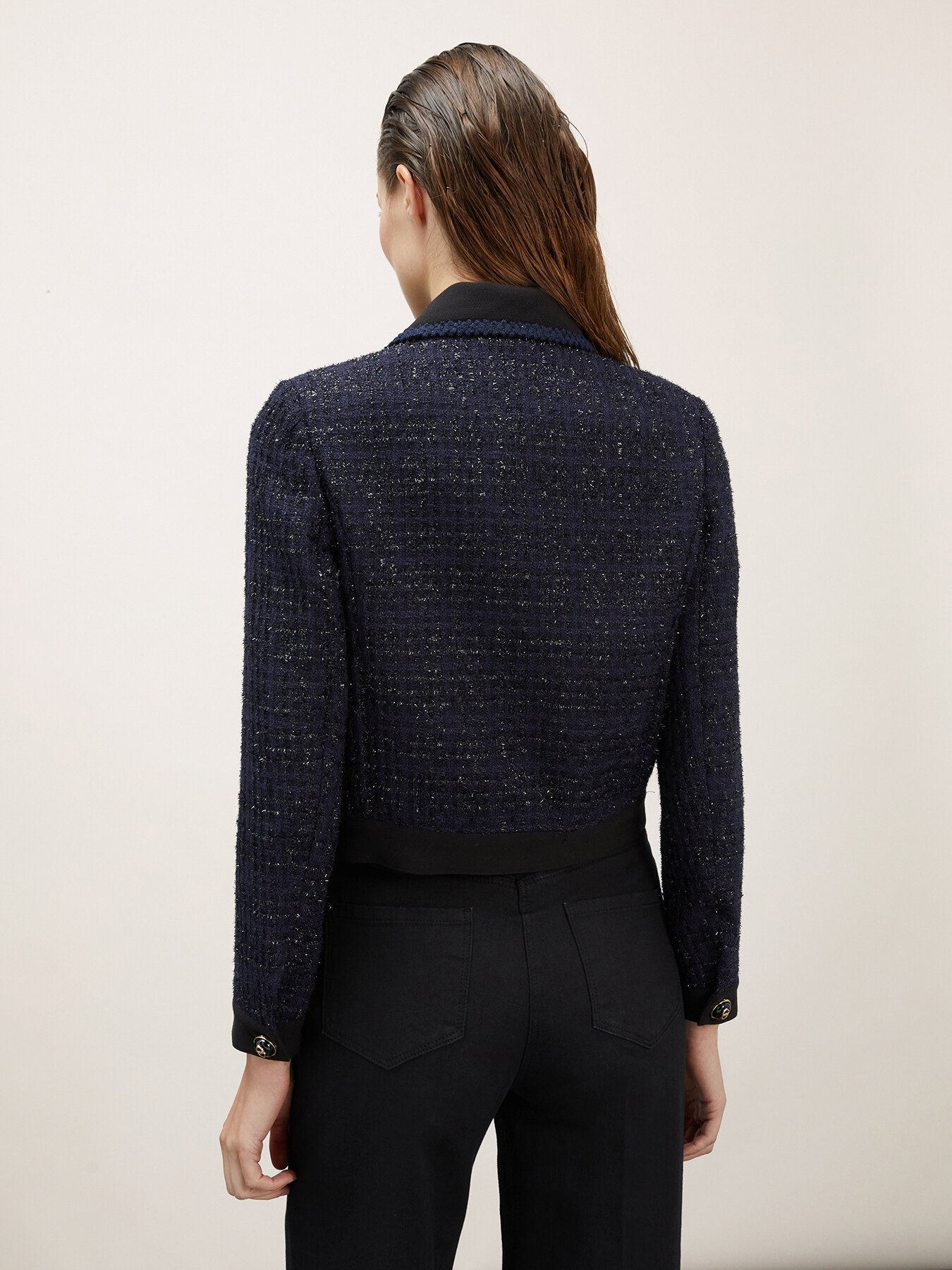 Chaqueta de tweed con cuello image number 1