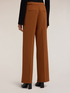 Wide-leg palazzo pants with metal belt loop image number 1