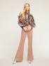 Flare trousers with split image number 3