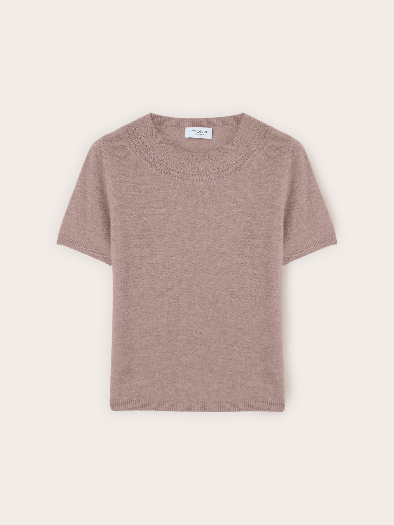Short-sleeve cashmere sweater image number 4