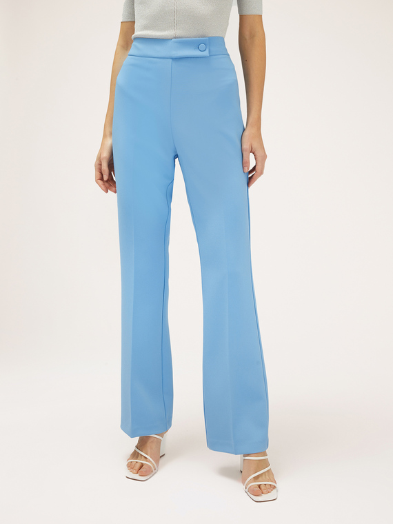 Crepe fabric suit trousers
