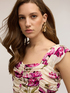 Ruffled top with floral print image number 3