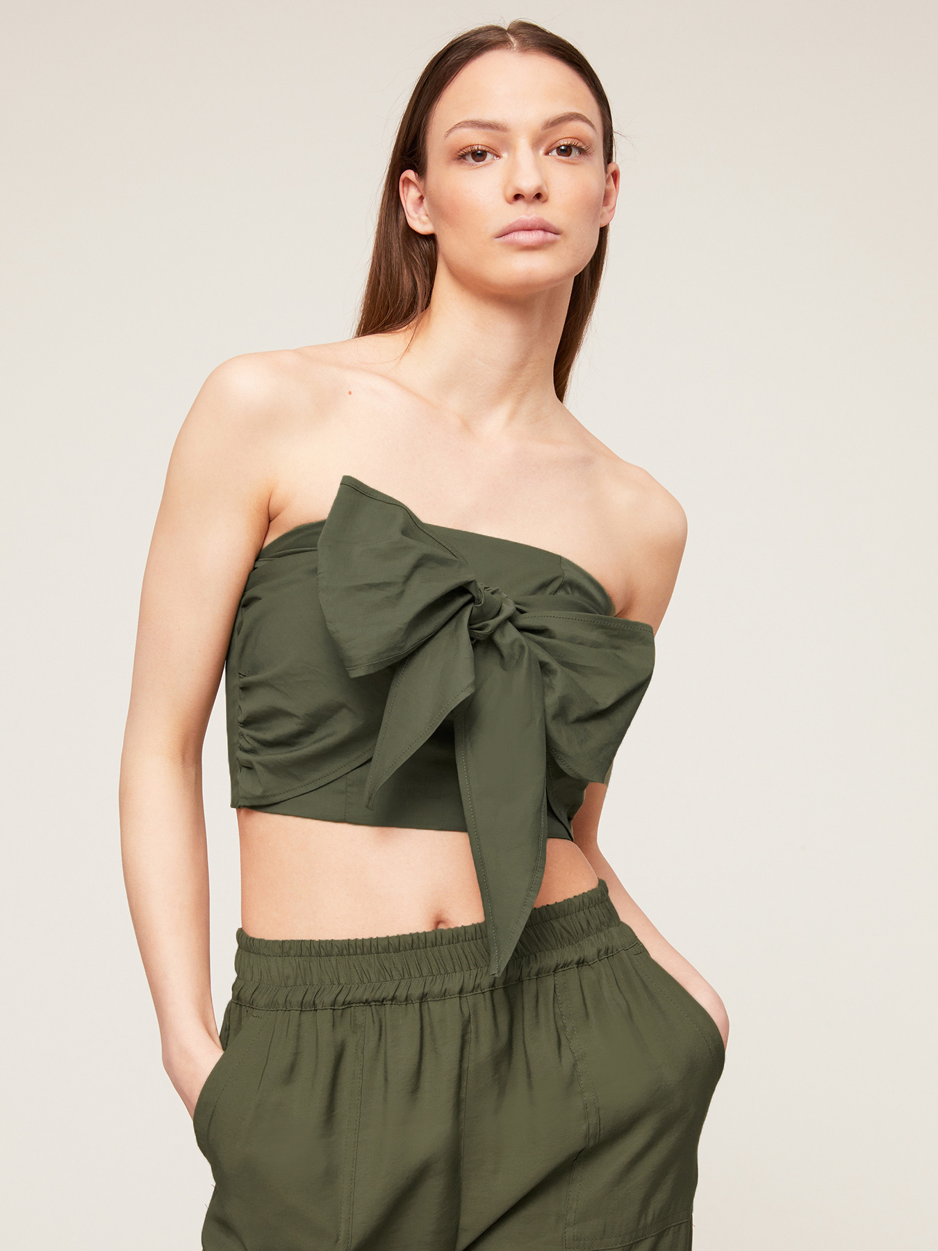 Bandeau summer top with bow image number 0