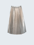 Laminated pleated skirt image number 3