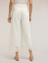 Pantalones cropped con bordados sangallo image number 1