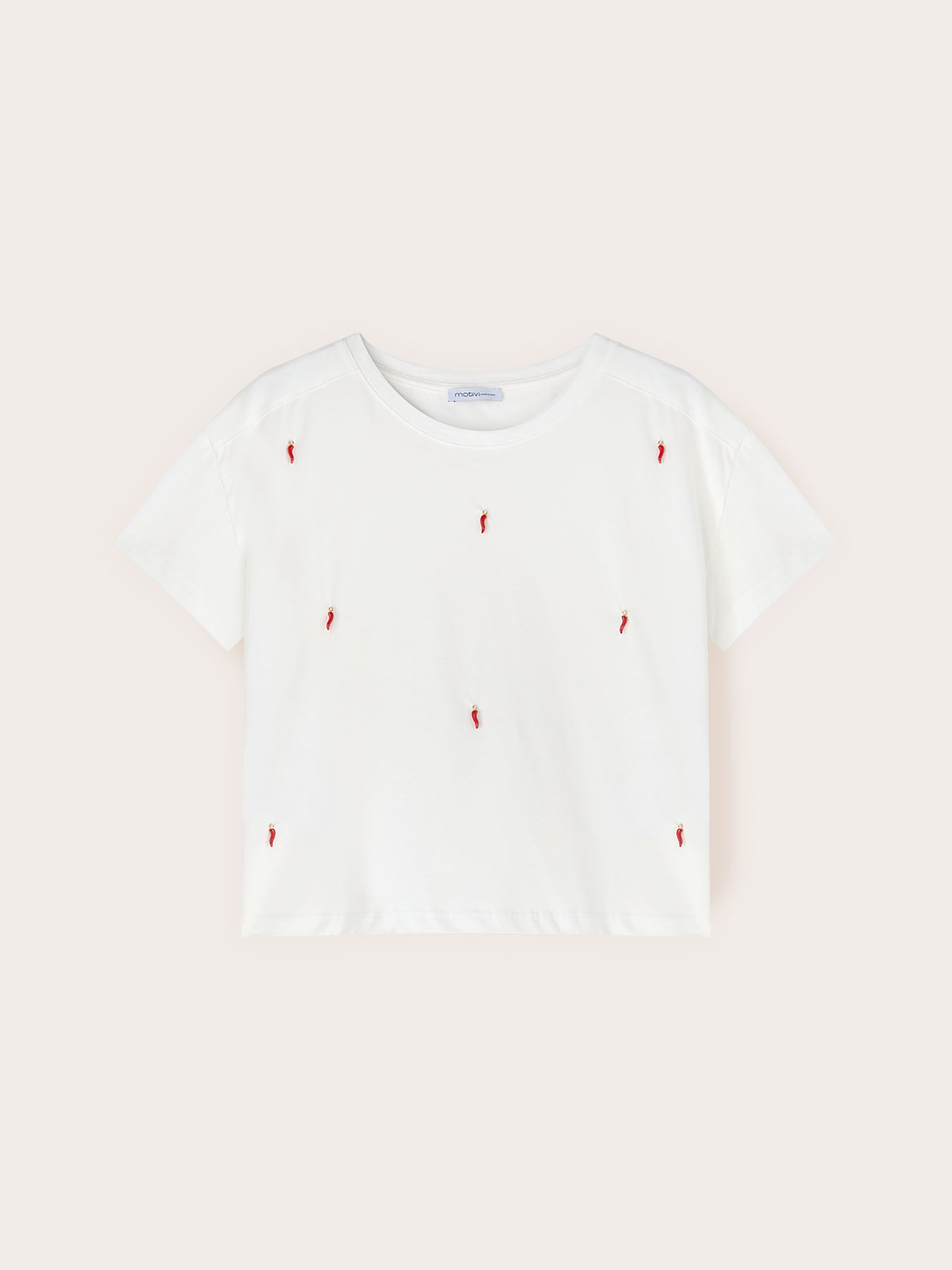 Jersey T-shirt with embroidery image number 4