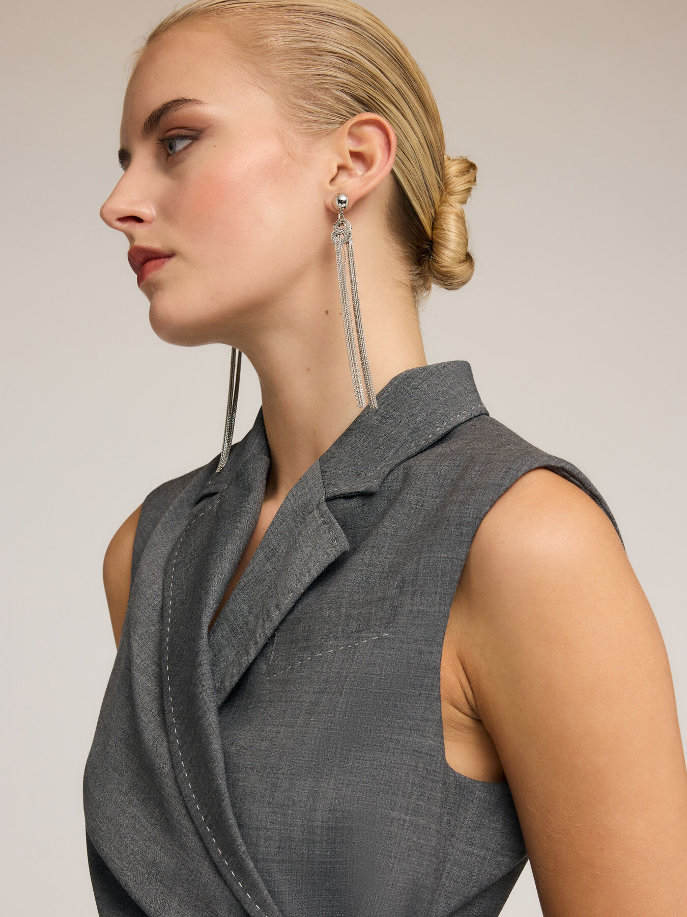 Vestito ad incrocio con fiocco image number 4