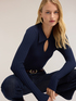 Ribbed viscose polo sweater with cut-out image number 0