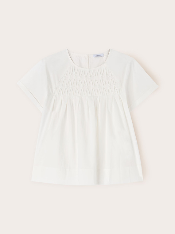 Bluse aus verarbeitetem Popeline