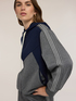 Sweat ouvert en viscose avec capuche et zip image number 3