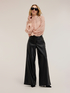 Shiny-effect palazzo pants image number 0