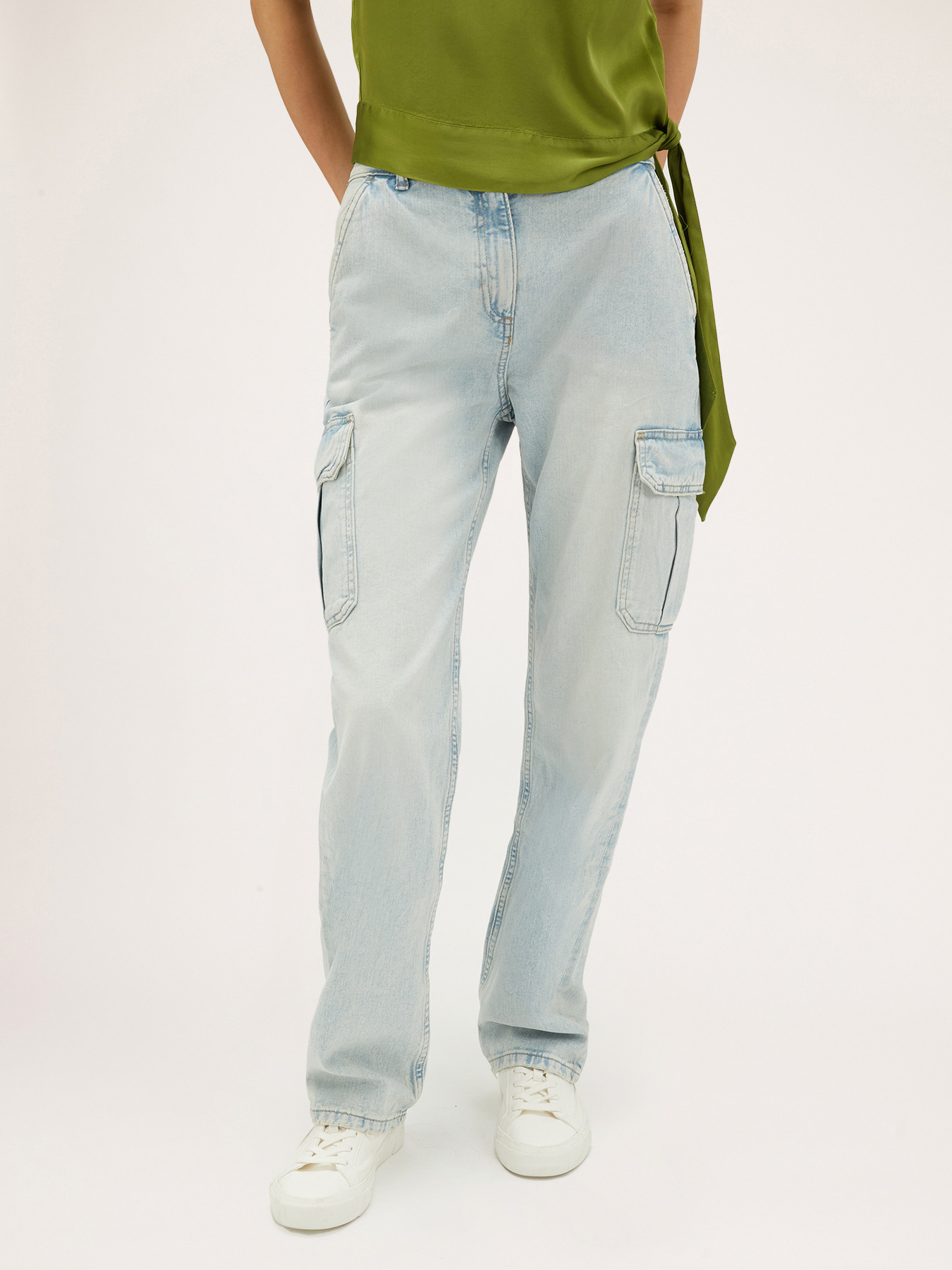 Jean cargo bleu clair image number 0