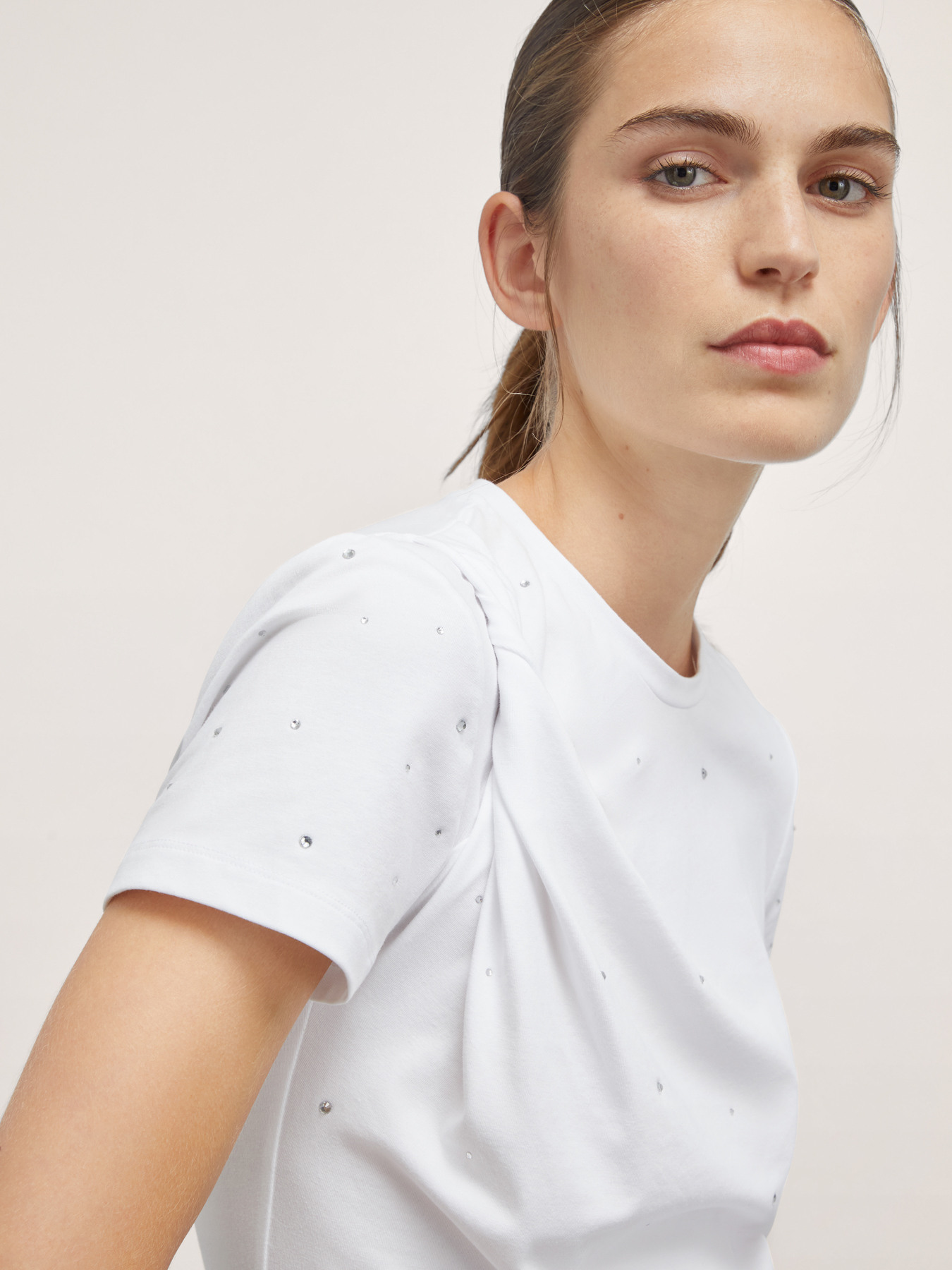 Full rhinestones T-shirt image number 2