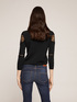 Sweater with lace inserts image number 1