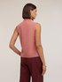 Camisa de voile plisado con cuello mao image number 1