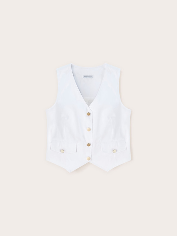 Short cotton vest