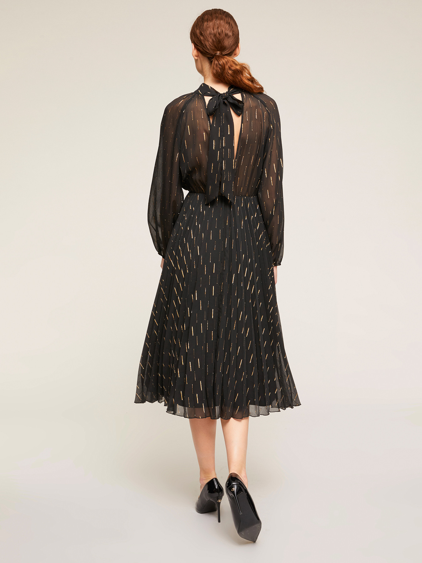 Rochie plisată din fil coup&eacute; image number 1