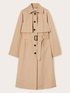 Single-breasted trench coat in technical fabric image number 5