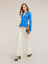 Striped sweater with peplum image number 0