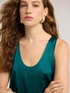 Viscose satin top with deep neckline image number 3