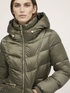 Padded jacket with hood and double zipper image number 2