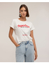 T-shirt avec imprim&eacute; et applications de strass image number 0