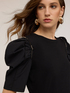 T-shirt with puff sleeves and stones image number 3