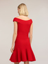 Robe &eacute;vas&eacute;e en tricot off-shoulder image number 1