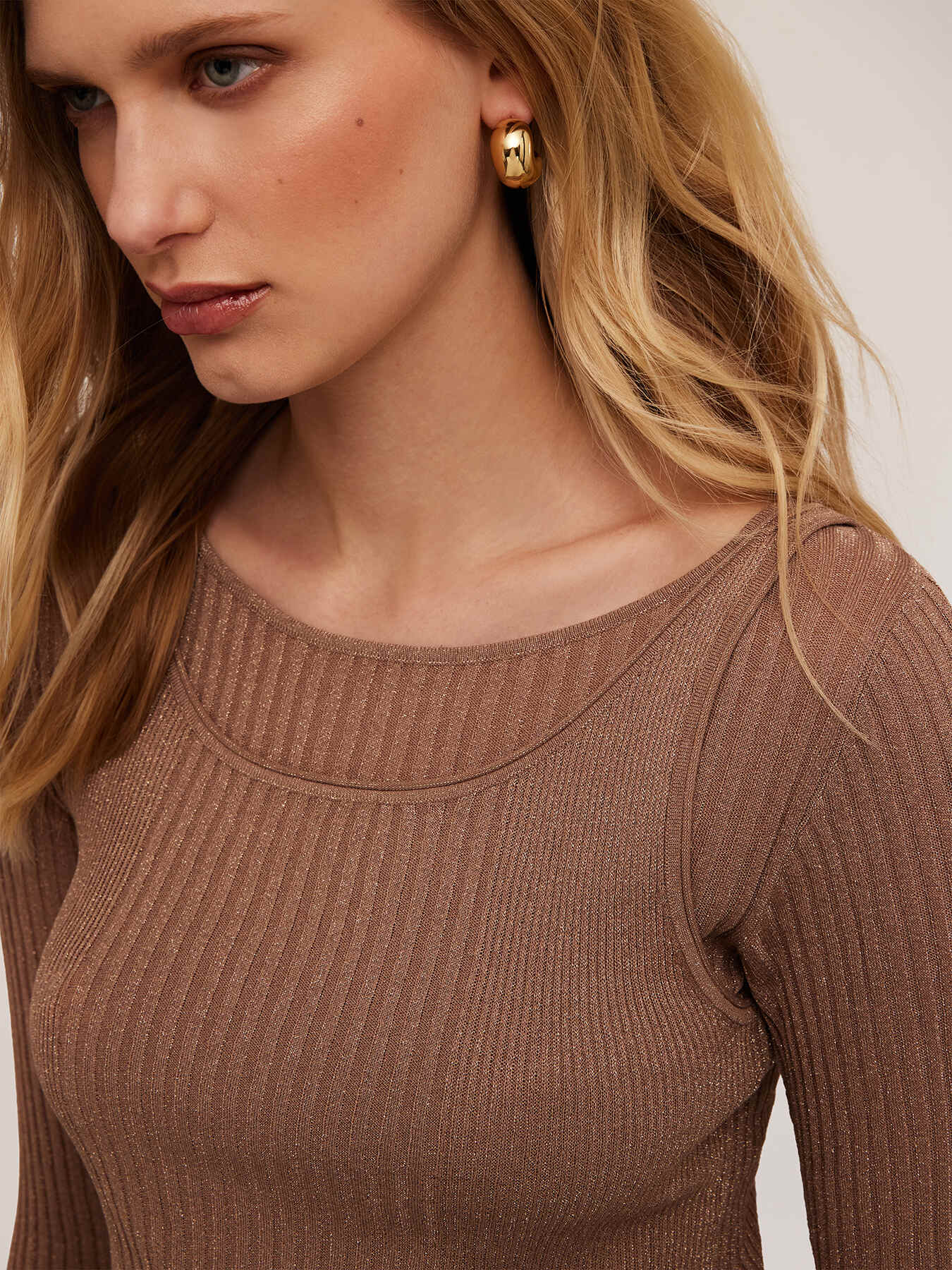 Maglia double layer con motivo canotta image number 3