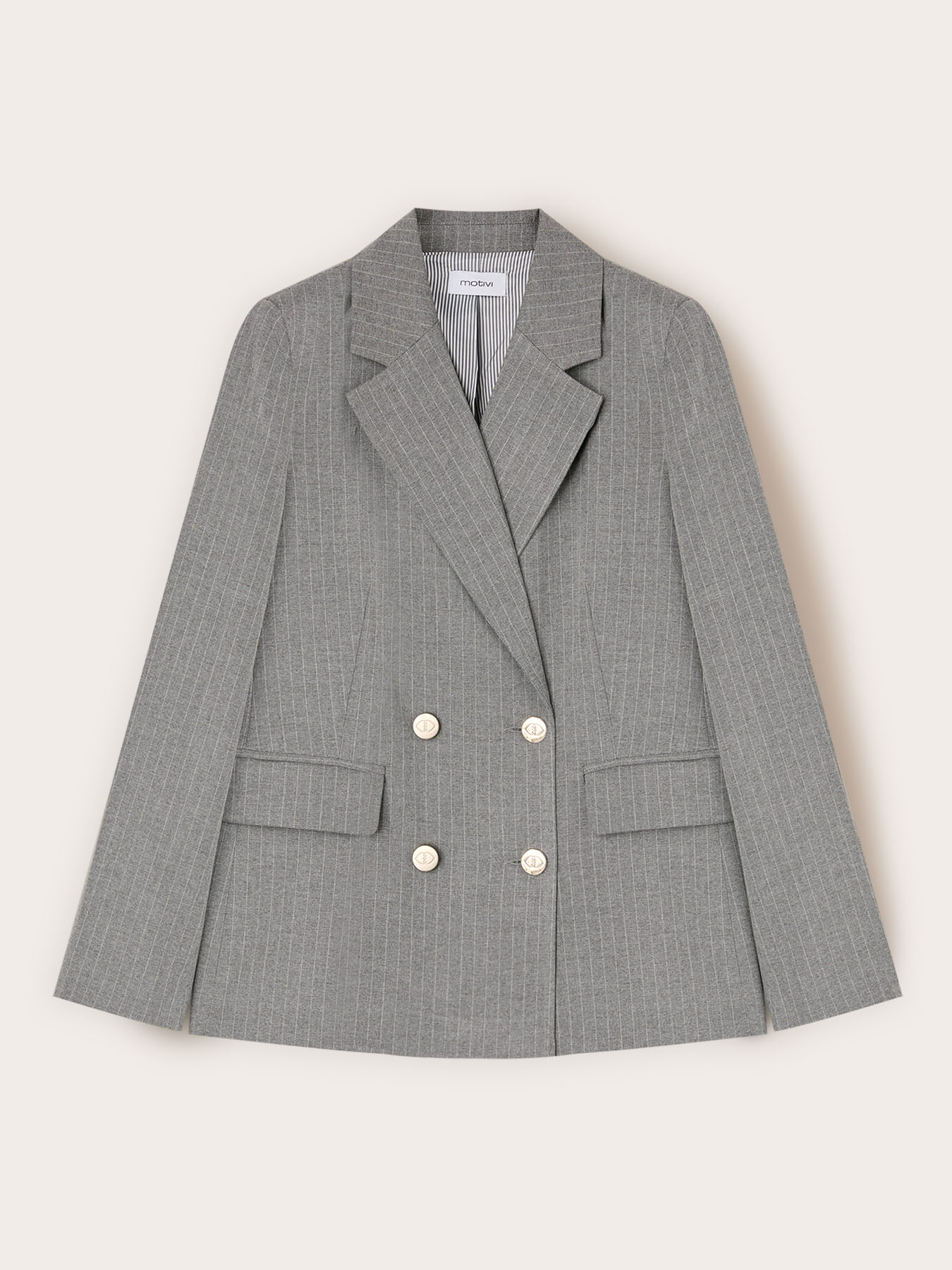 Pinstripe double-breasted jacket image number 4