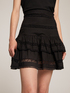 Short skirt in broderie anglaise with flounces image number 2