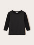 Two-material T-shirt image number 3