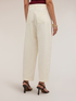 Pantaloni cropped barrel leg in drill di cotone image number 1