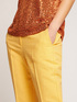 Straight-leg linen blend trousers image number 2