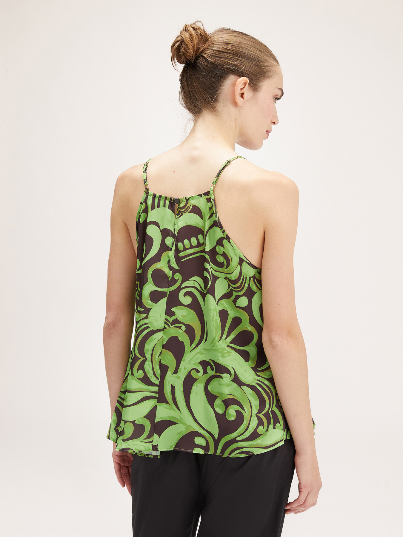 Top aus Satin mit Kaschmir-Muster image number 1