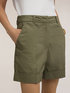 High-waisted cotton shorts image number 3