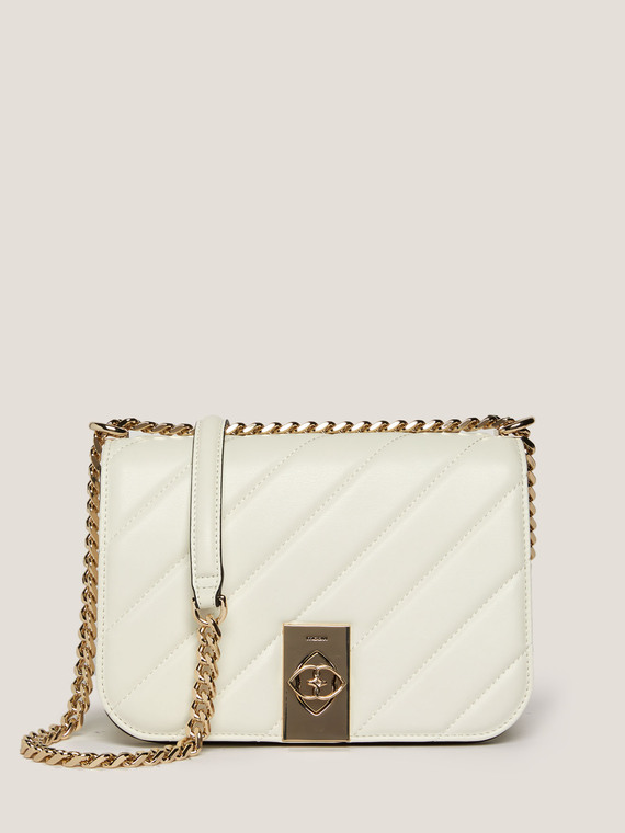 Quilted effect faux leather City Bag