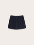 Short pleated denim skirt image number 4