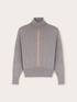 Turtleneck sweater with sheer insert image number 4