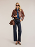 Chaqueta corta efecto cocodrilo con botones image number 2
