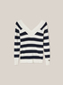 Striped V-neck sweater image number 3