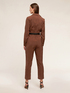Long satin jumpsuit with modal blend pockets image number 1