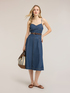 Midi-Kleid aus Denim mit Herzausschnitt image number 2