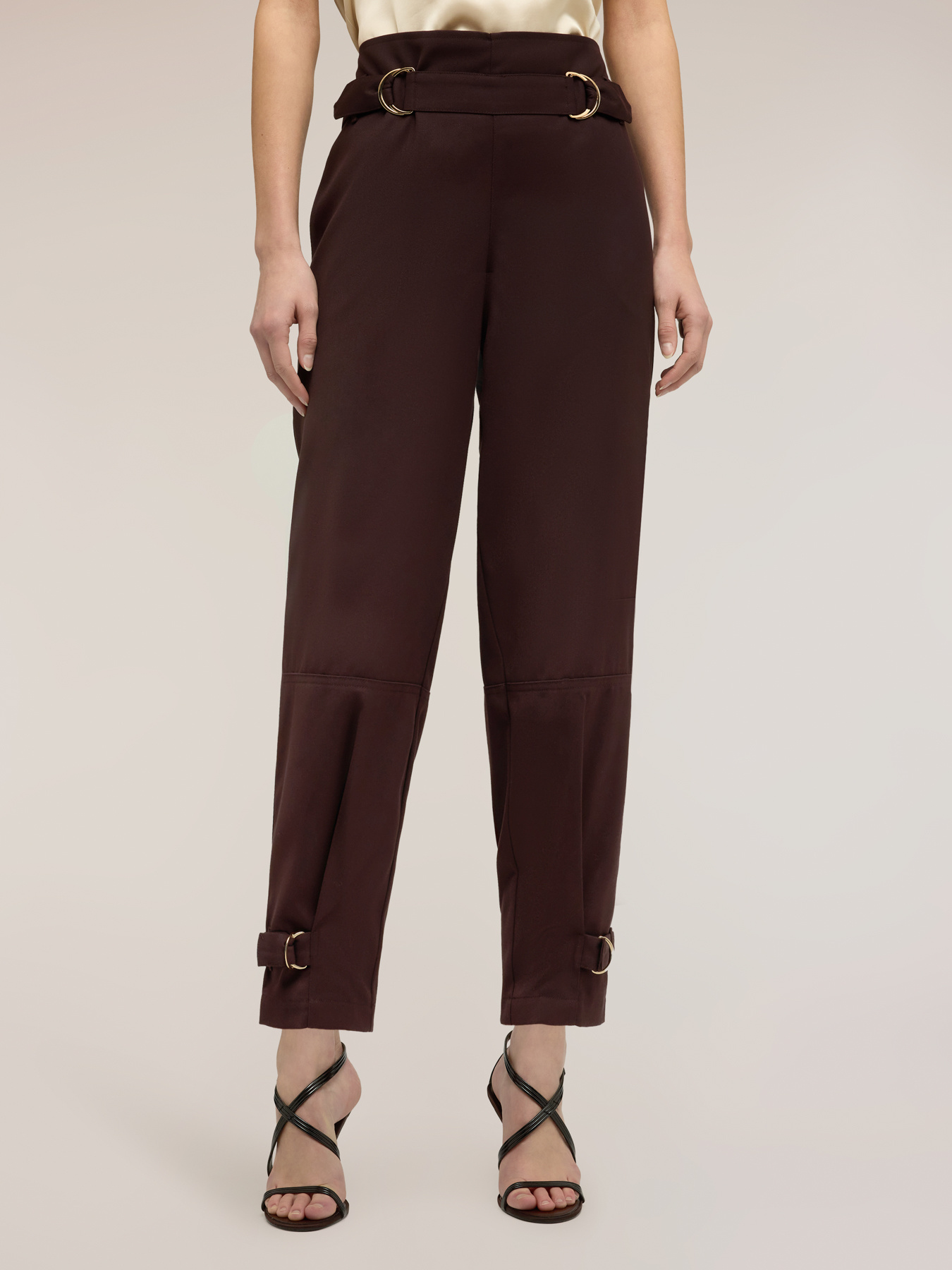 Pantalon en polyviscose avec ceintures image number 2