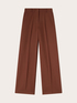 Pantaloni palazzo a vita alta con piega stirata image number 4