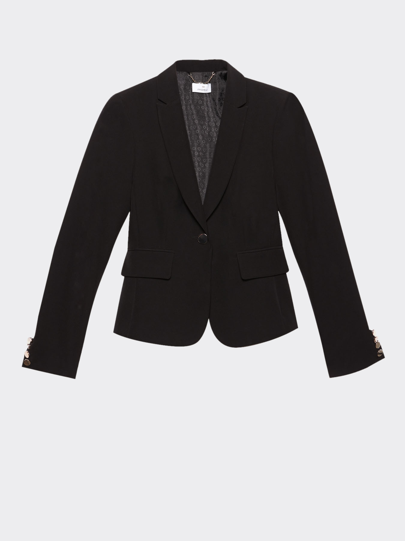 Single-breasted blazer in technical fabric image number 3