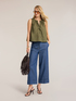 Poplin blouse with draping image number 2