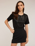 T-shirt with sequins in coated fabric image number 0