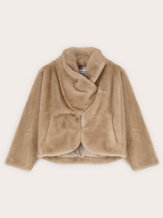 Jacke mit Pl&uuml;sch-Effekt Smart Couture