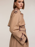 Belted trench coat in viscose-blend gabardine image number 3